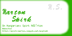 marton spirk business card